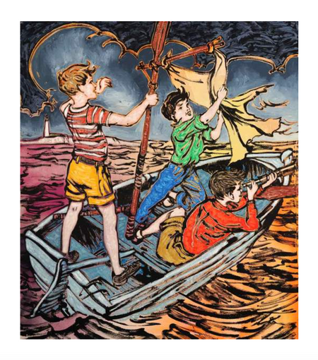 "Fluro Boys in Boat" by David Bromley