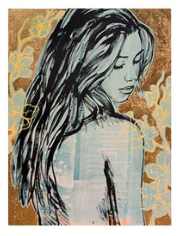 Jessica with Blossoms, Small by David Bromley