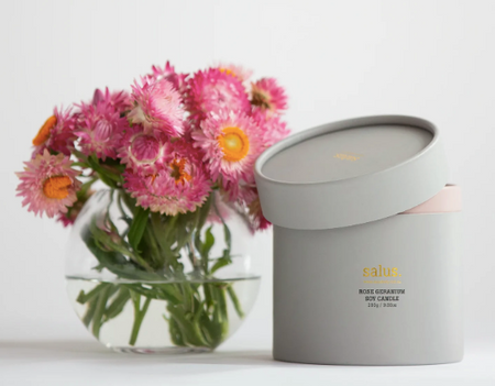 Salus - Soy Candle Rose Geranium