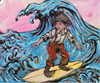 "Surfs Up" Size F - by David Bromley