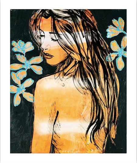 "Jessica with Orange Flowers" by David Bromley